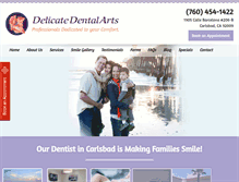 Tablet Screenshot of delicateencinitasdentist.com